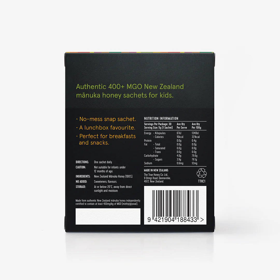 Buzzies 400+ MGO Manuka Honey Sachets