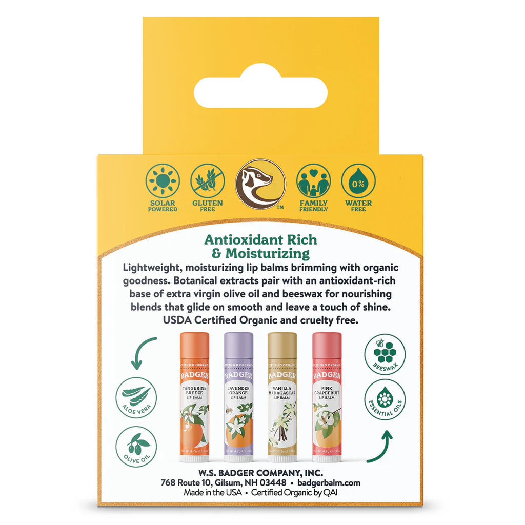 Badger Classic Lip Balm Gift Set (Gold)