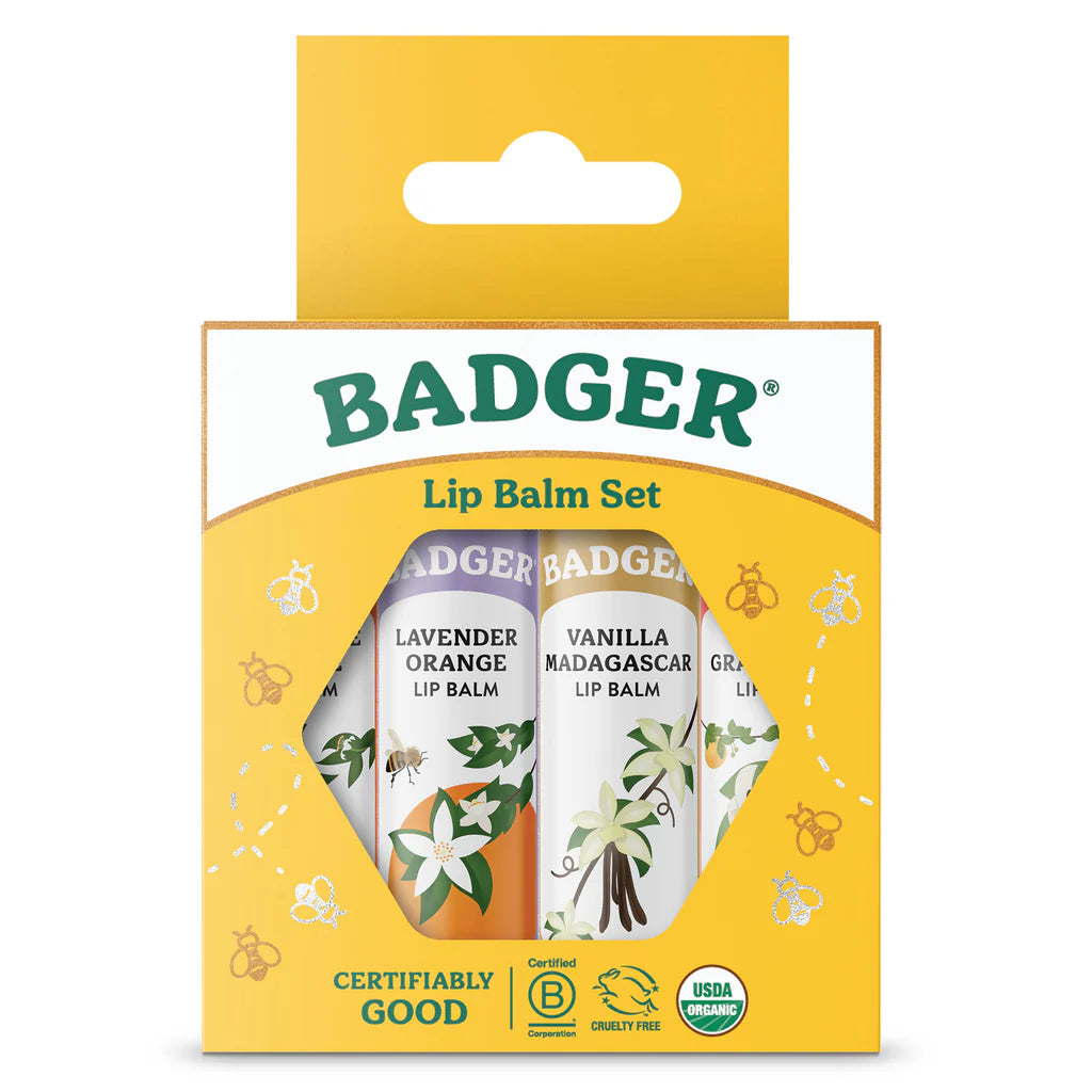 Badger Classic Lip Balm Gift Set (Gold)
