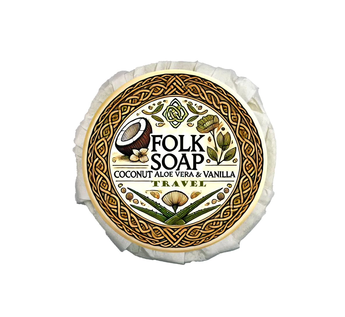 Coconut and Aloe Vera Travel Soap Bar (110g)