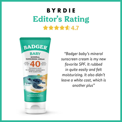 Baby Mineral Sunscreen Cream - SPF 40