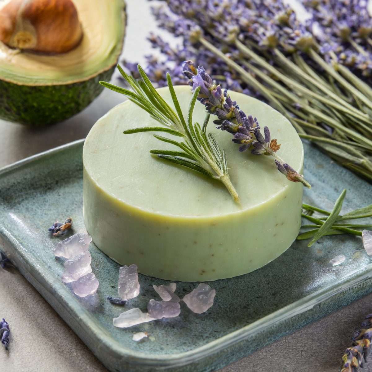 Lavender Rosemary Clay Soap | Detoxifying French Green Clay (170g)