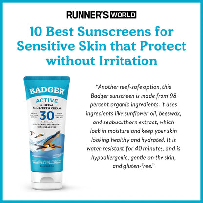 Active Mineral Sunscreen Cream - SPF 30