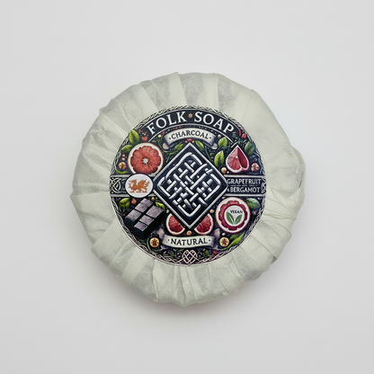 Activated Charcoal Soap Bar | Bergamot & Grapefruit | Detoxifying (170g)
