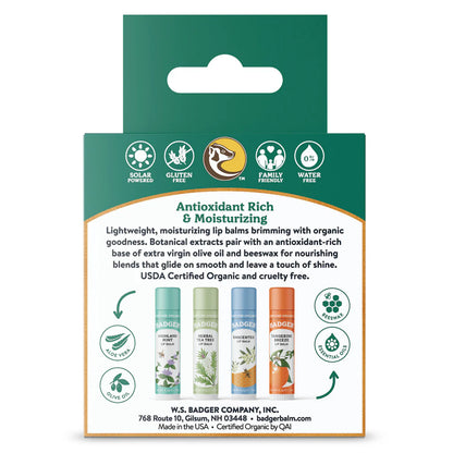 Badger Classic Lip Balm Gift Set (Green)
