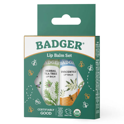 Badger Classic Lip Balm Gift Set (Green)