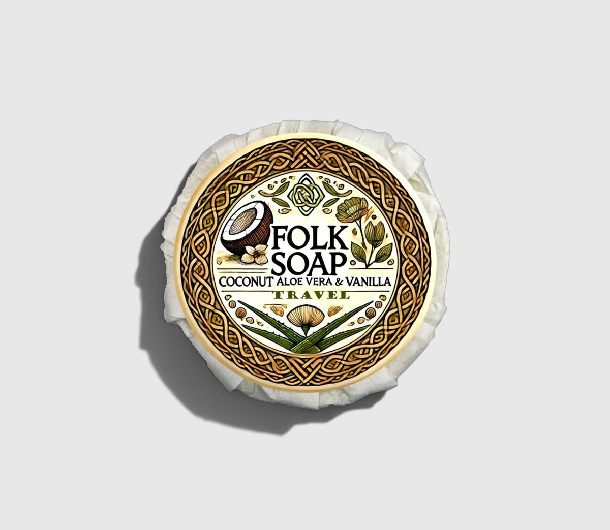 Coconut and Aloe Vera Travel Soap Bar (110g)