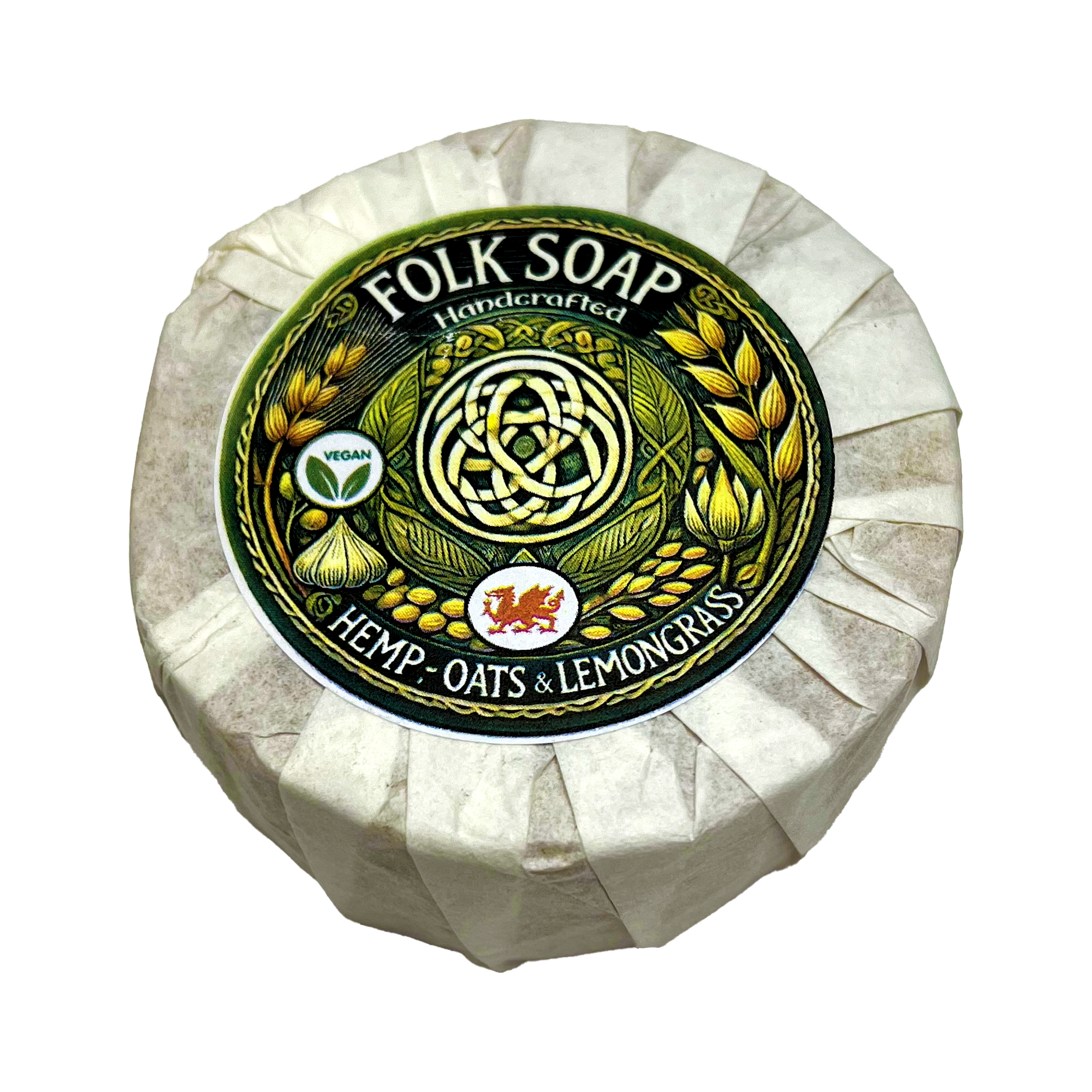 Hemp, Oat & Lemongrass Soap Bar | Vegan Gentle Nourishing Handmade Soap (170g)