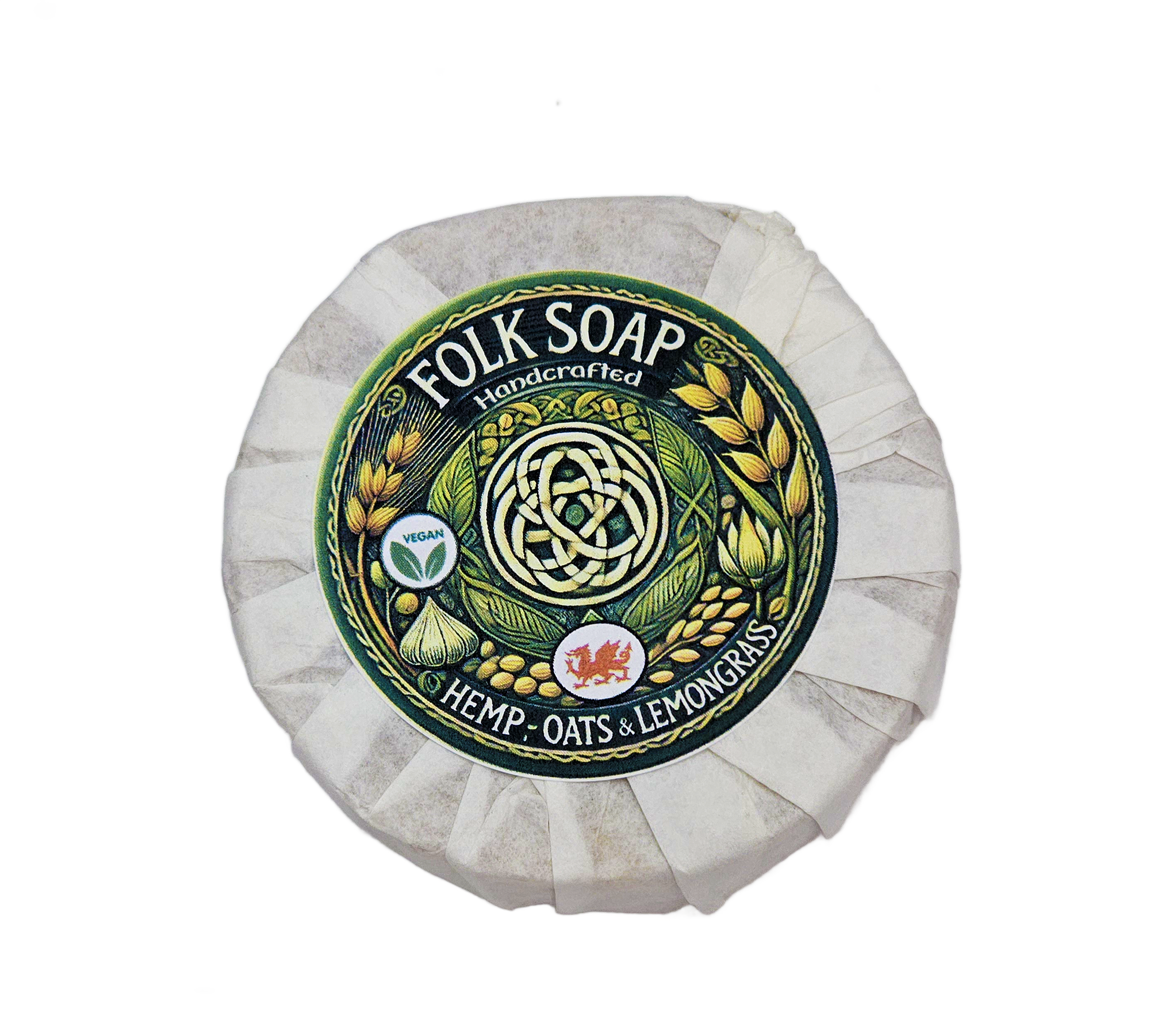 Hemp, Oat & Lemongrass Soap Bar | Vegan Gentle Nourishing Handmade Soap (170g)