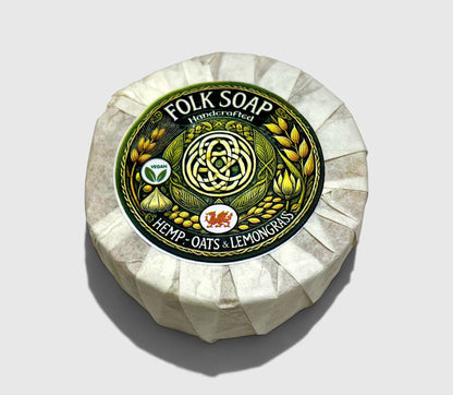 Hemp, Oat & Lemongrass Soap Bar | Vegan Gentle Nourishing Handmade Soap (170g)