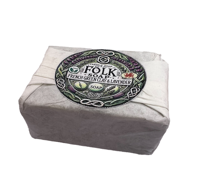 Lavender Castile 72% Olive Oil Soap Bar with Green Clay | Gently Cleanse | Soften Skin (170g)