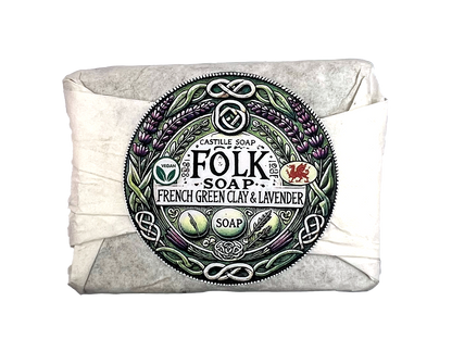 Lavender Castile 72% Olive Oil Soap Bar with Green Clay | Gently Cleanse | Soften Skin (170g)